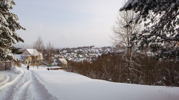Зима на окраине города. Фото