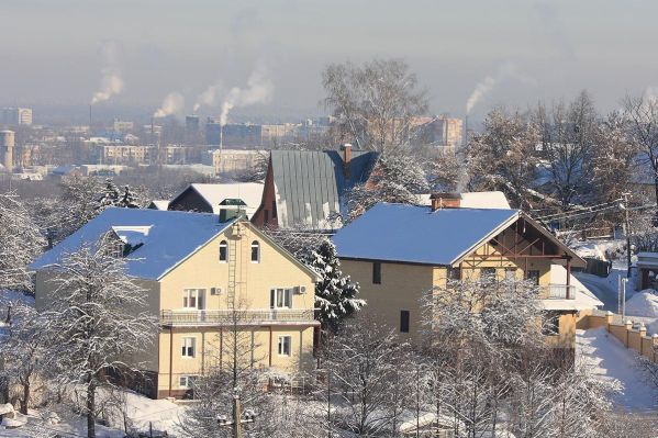 Город зимой  Фото