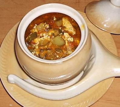 Овощной суп в горшочках. Манный суп с изюмом